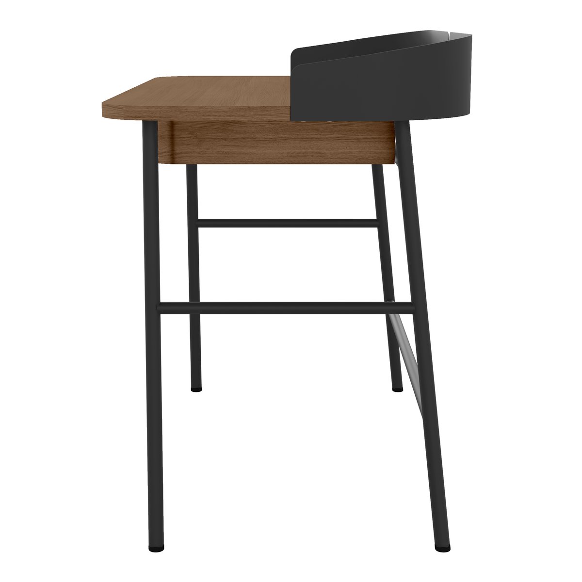 Bureau en chêne teinté et métal coloré, VICTOR noir, HARTO