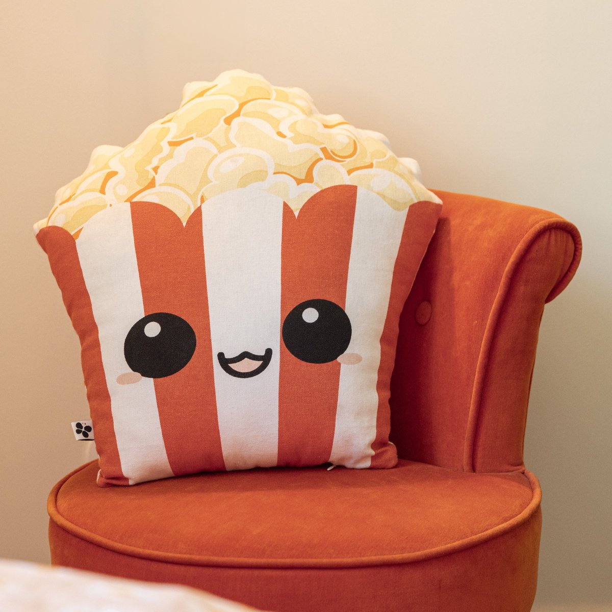 Coussin Popcorn rouge, EDEN