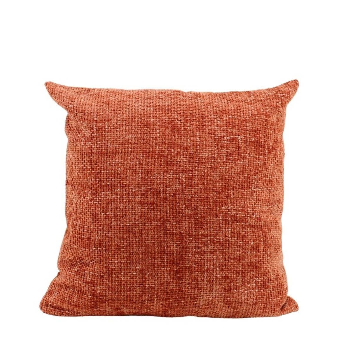 Coussin chiné en velours 45x45cm orange, ORNAMI