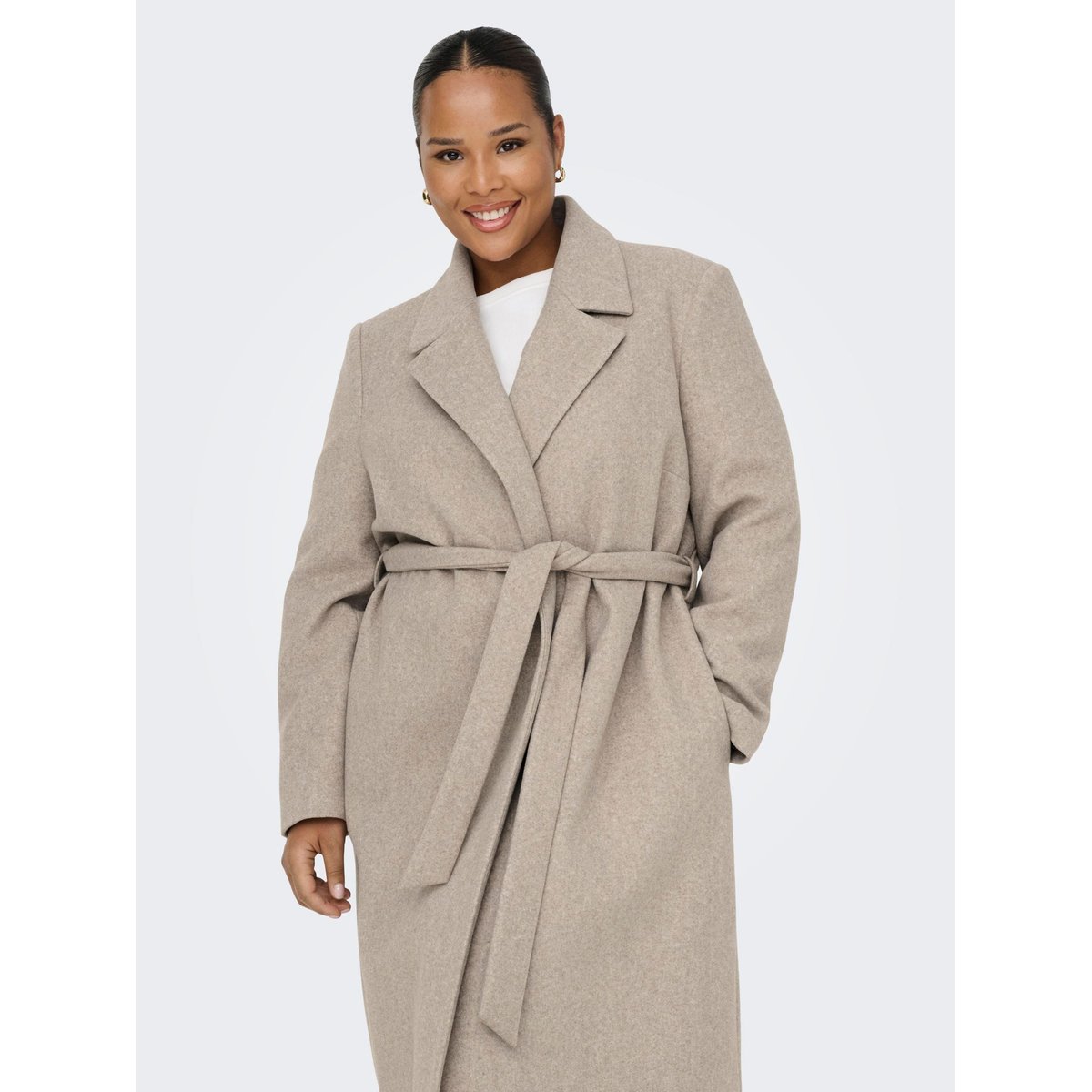 Manteau simply taupe, ONLY CARMAKOMA