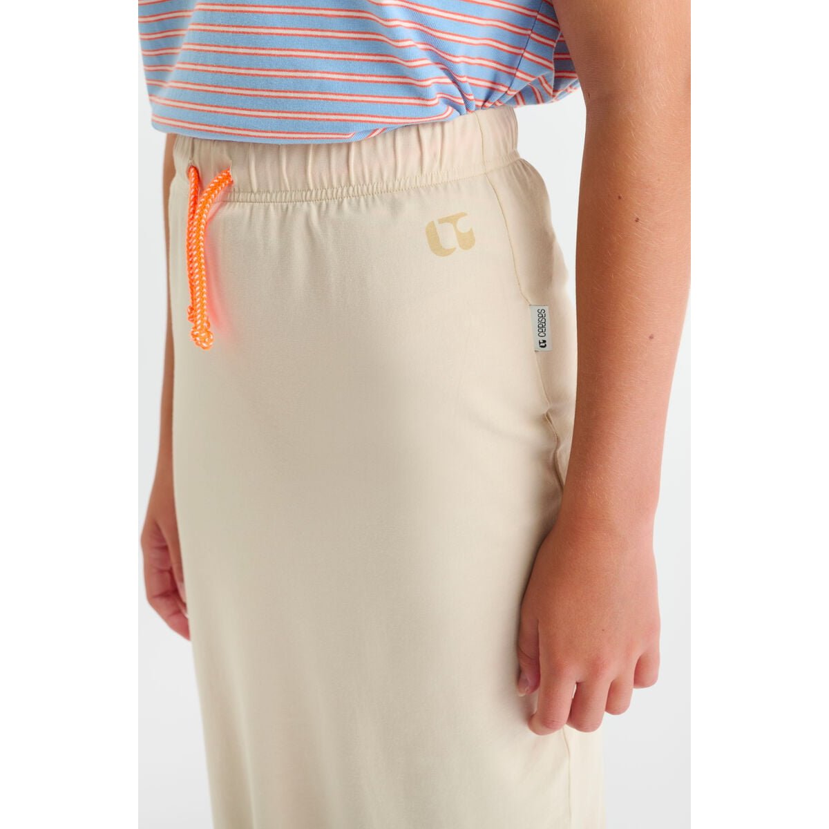 Jupe droite ULFGI beige, LE TEMPS DES CERISES
