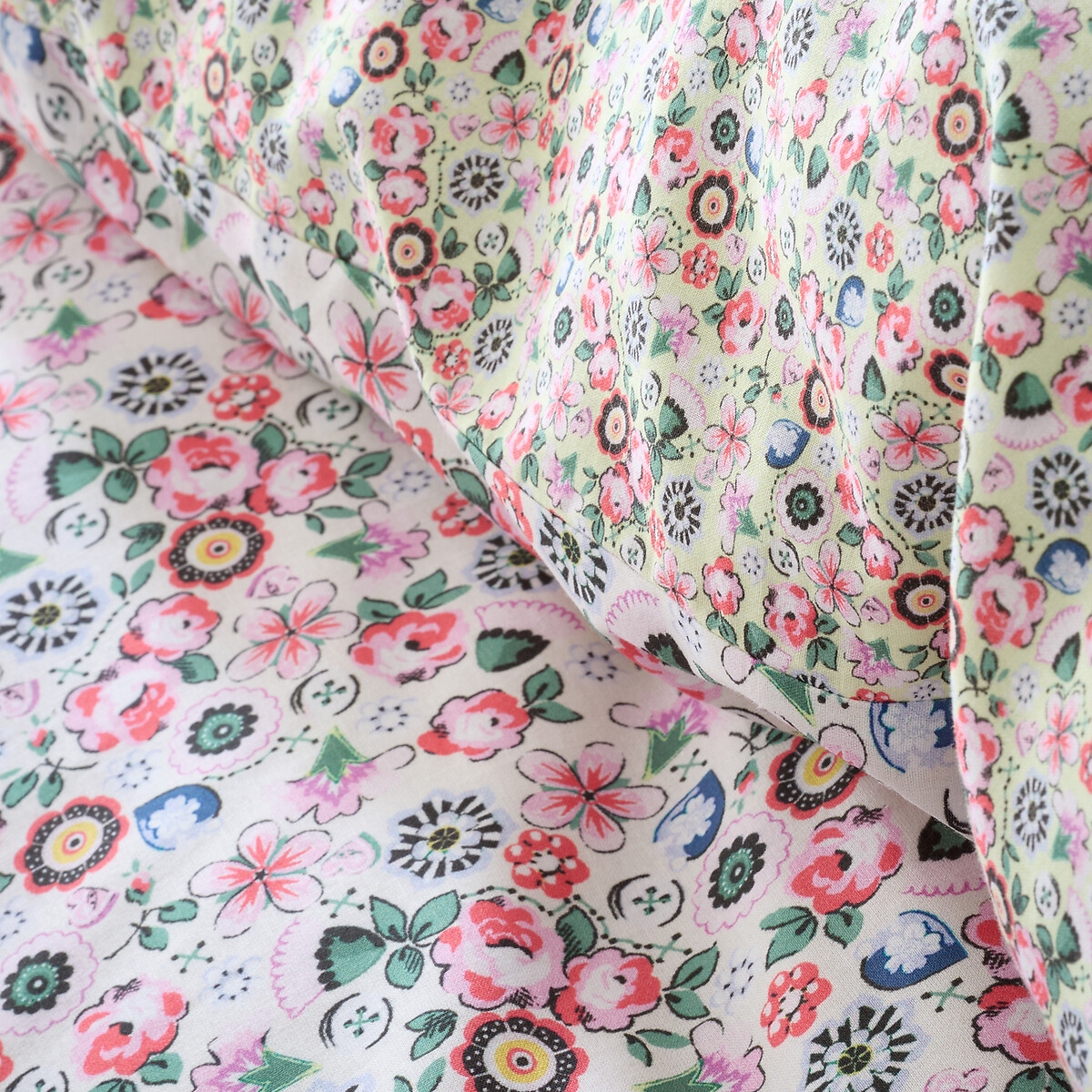 Pearly Queen Ditsy Reversible Cotton Duvet Cover And Pillowcase Set pink, CATH KIDSTON