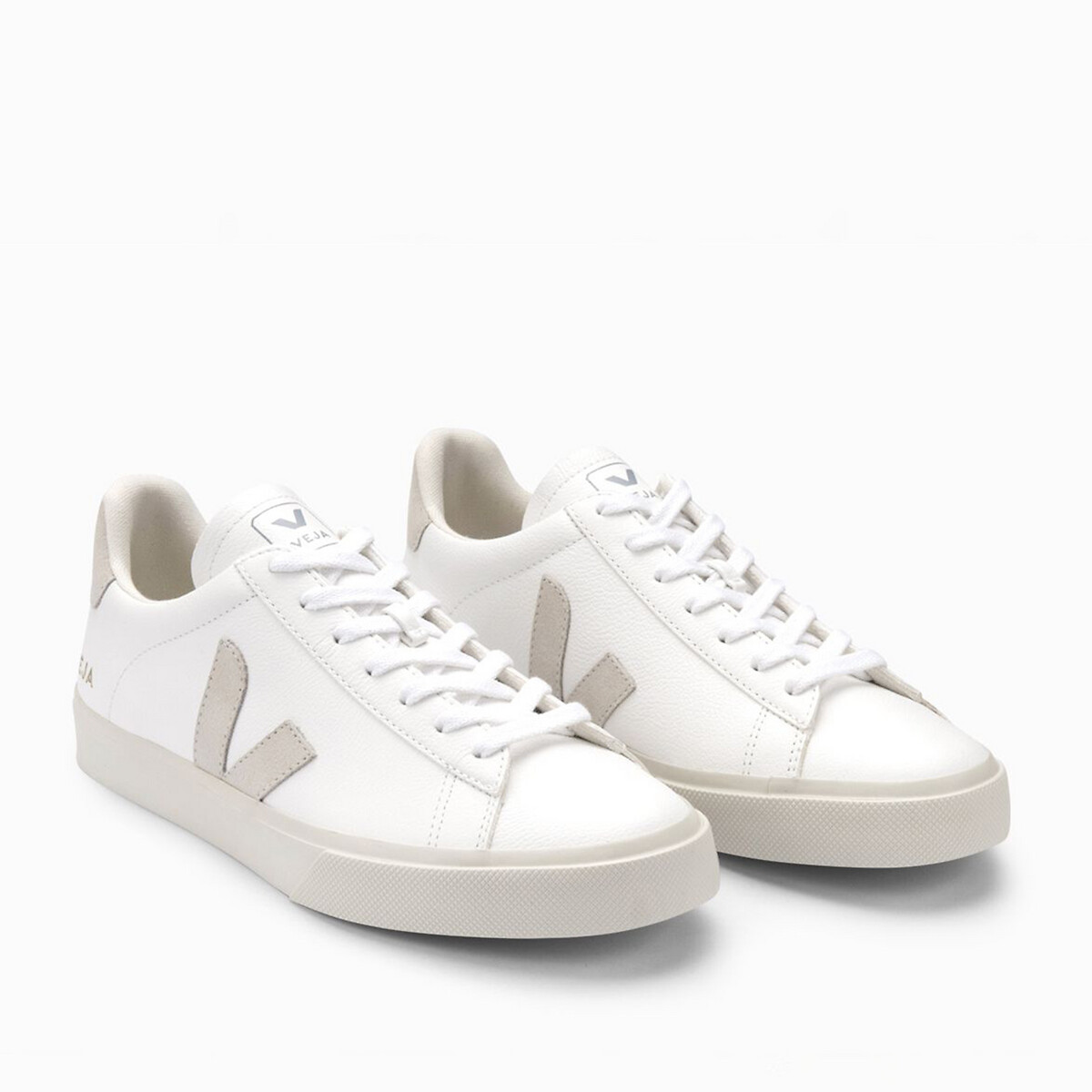 Baskets en cuir CAMPO blanc/beige, VEJA