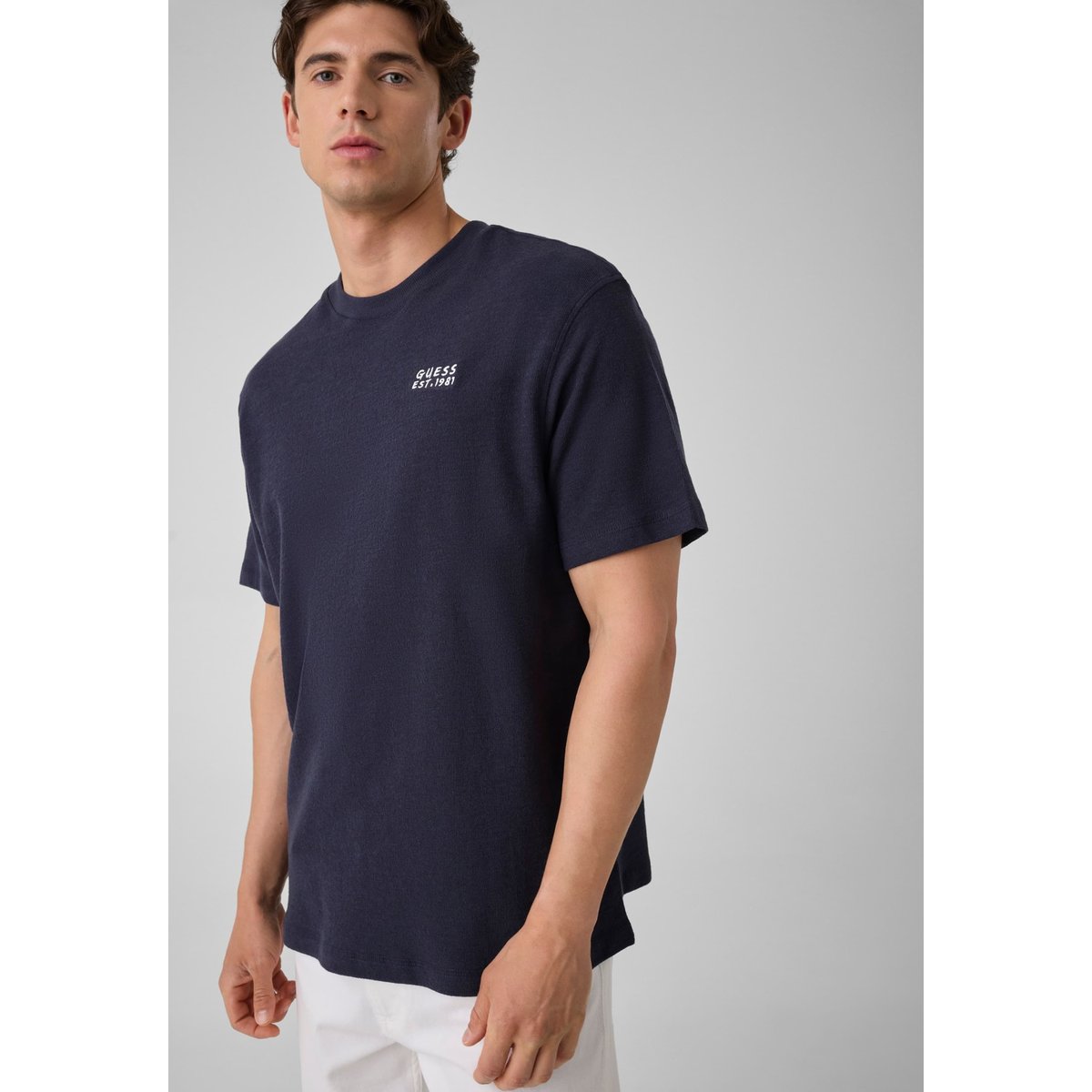 T-Shirt Imprimé bleu foncé, GUESS
