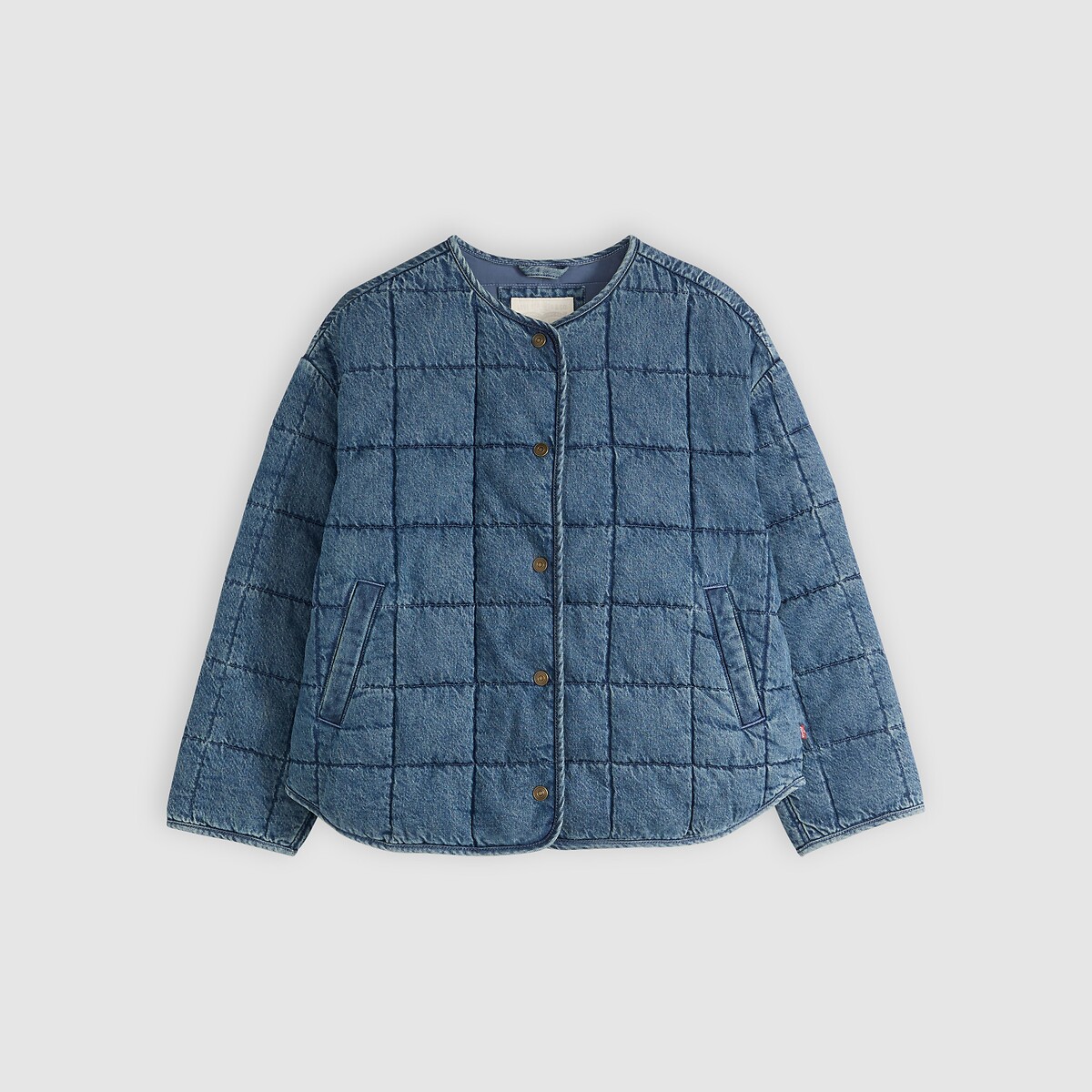 Doudoune courte col rond en denim denim, LEVI'S