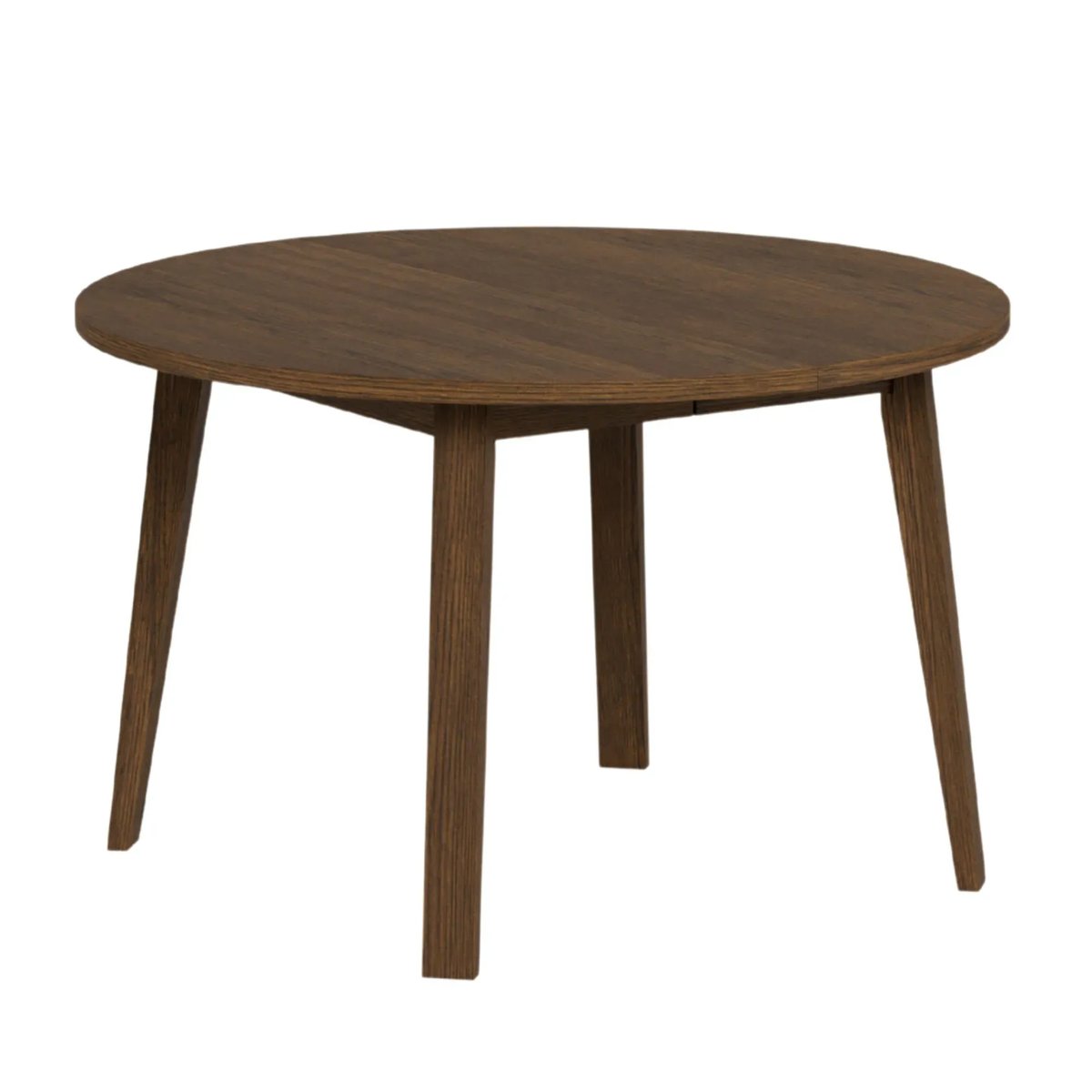 Table ronde extensible en chêne fumé L120/220 4/8 places - ALISIA bois foncé, HELLIN, DEPUIS 1862