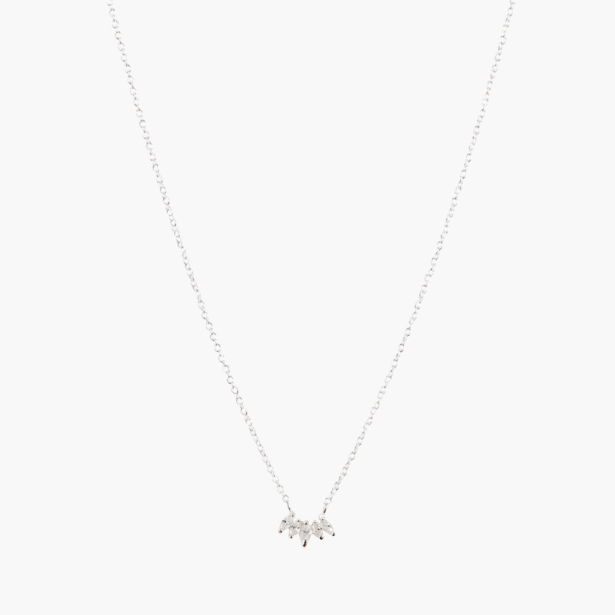 Collier pétales zirconium Argent Garanti argenté, BALABOOSTE