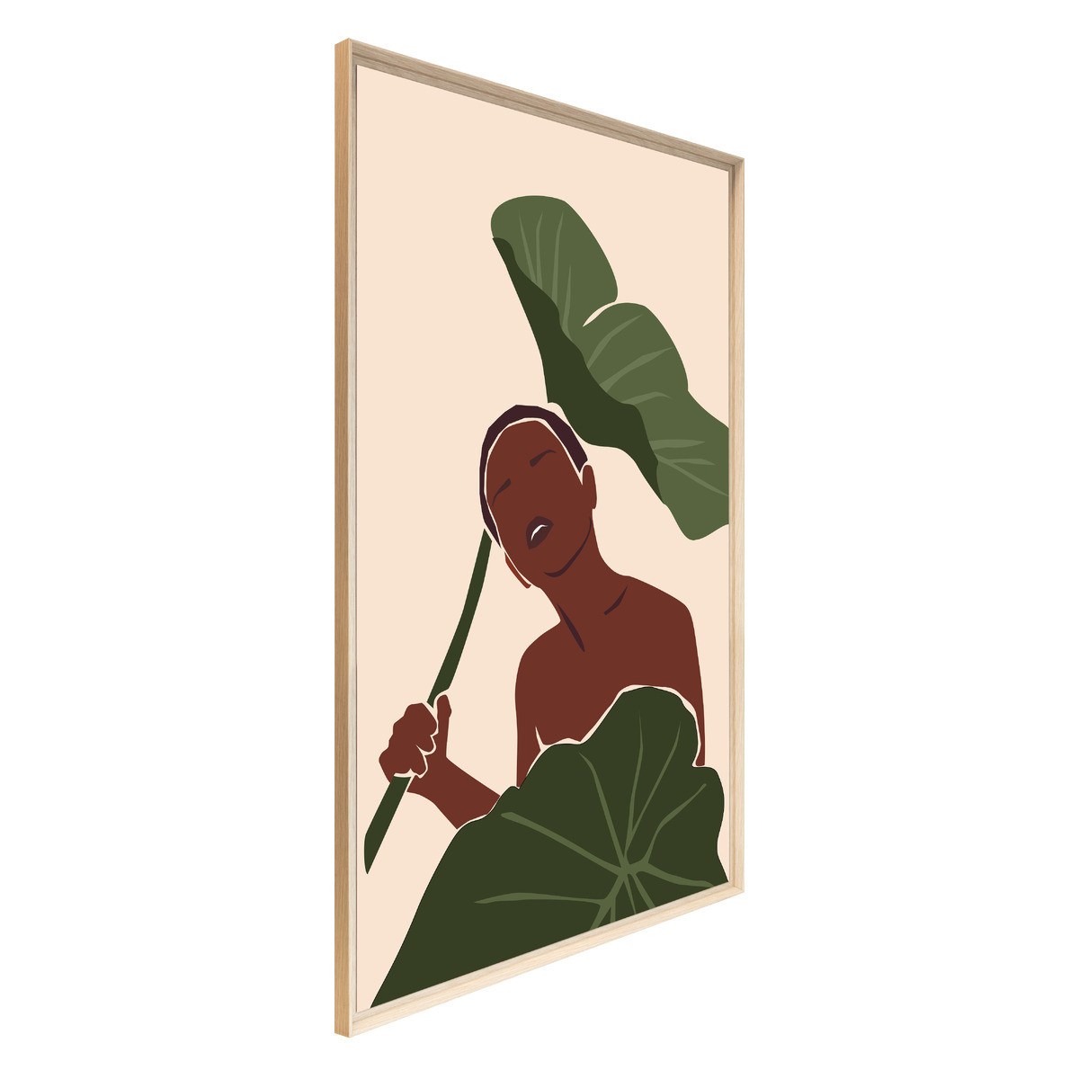 Tableau Mural Encadré Femme Tropicale Minimaliste ILLUSTRATION tableaux encadrés, CEANOTHE