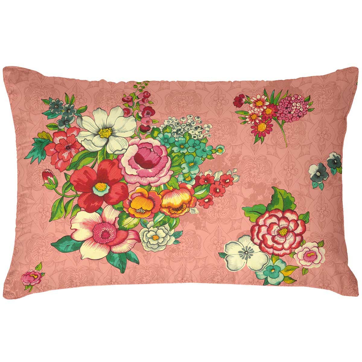 Housse de coussin extérieur fleurie, HANAMI rose, VENT DE BOHÈME