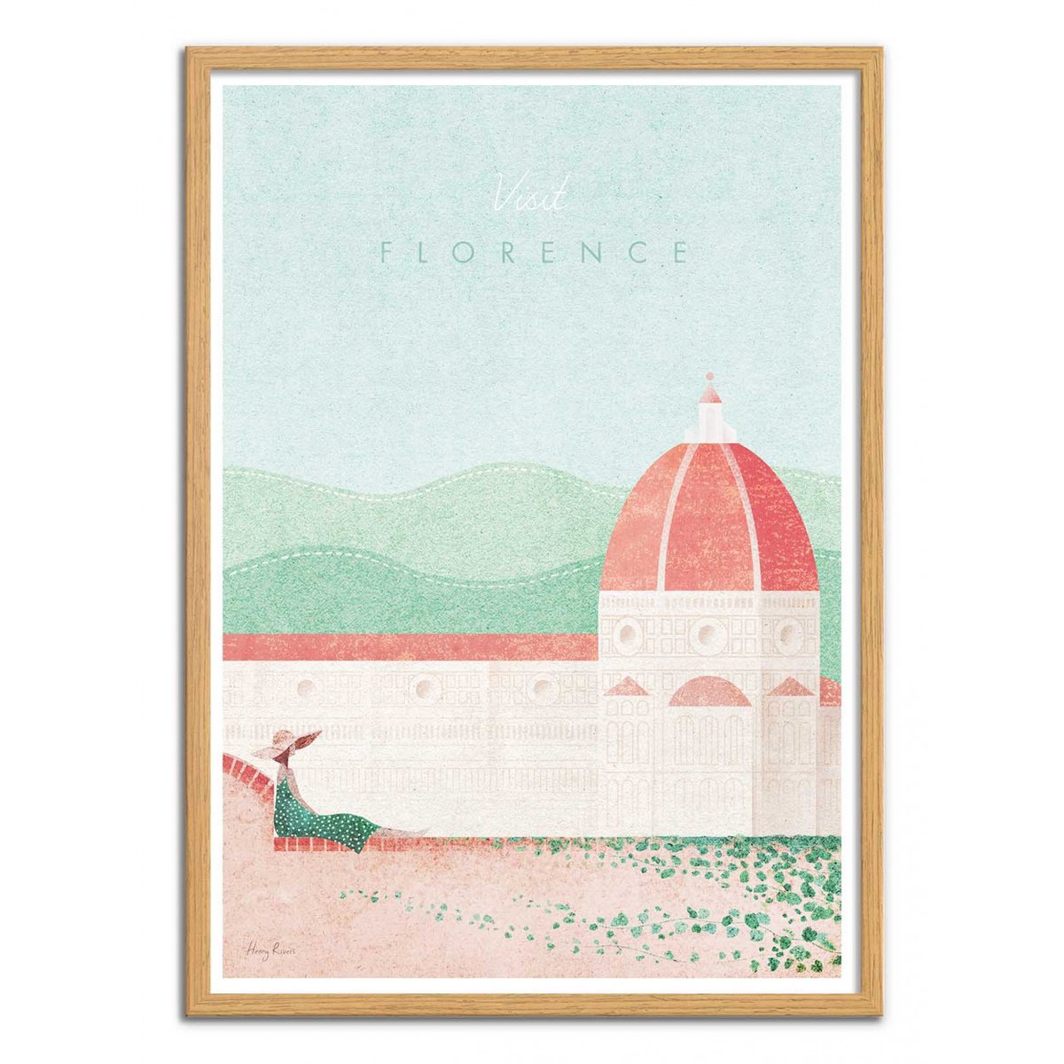 Affiche d'art - Visit Florence - Henry Rivers affiche d'art, WALL EDITIONS