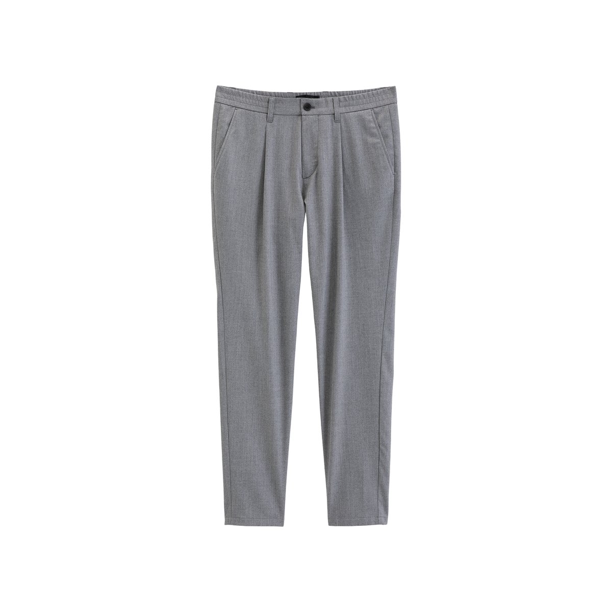 Pantalon chino modèle Morot, coupe jogger fuselée en mélange élastique de coton bio et de viscose gris, MARC O'POLO