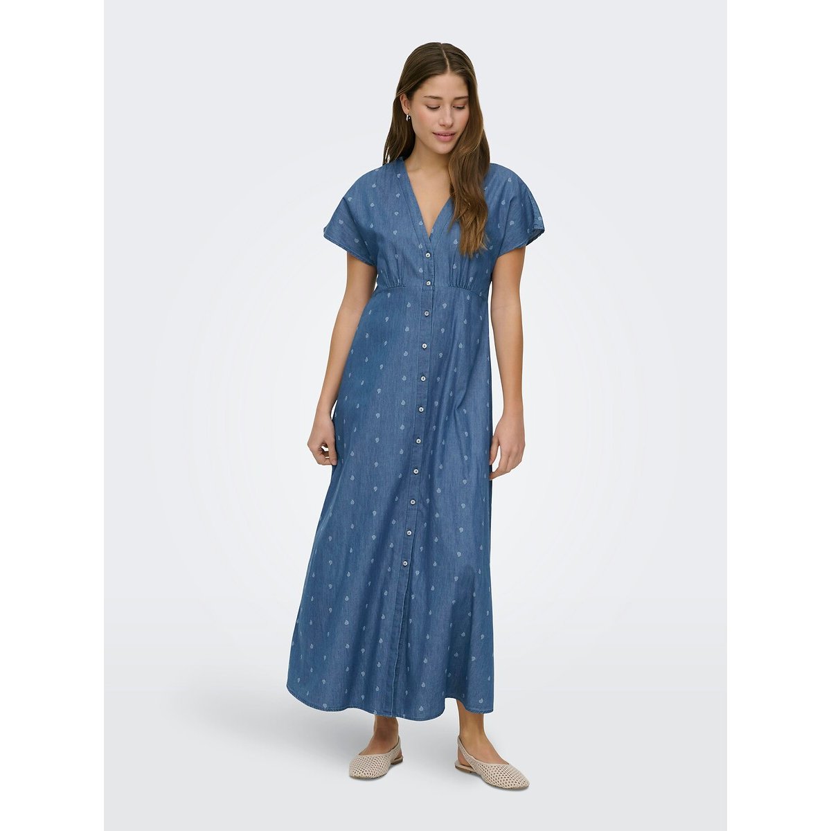 Printed Maxi Dress denim print, ONLY