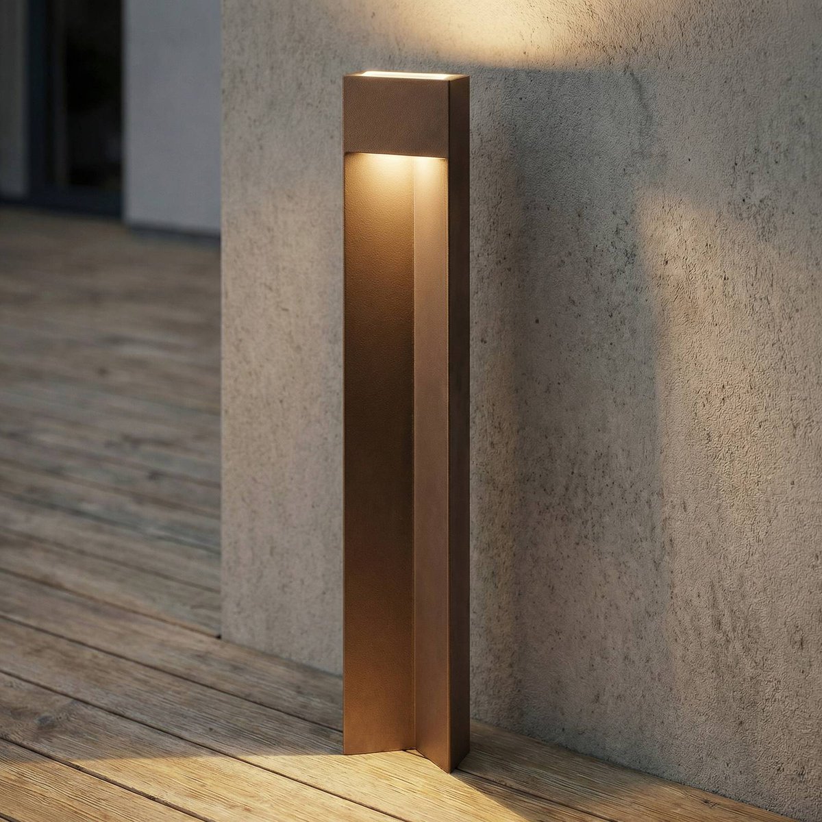 Luminaire extérieur en aluminium moderneLED marron, LUCANDE