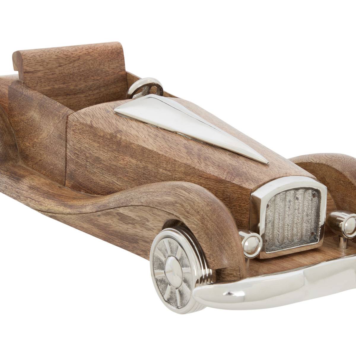 Voiture déco en aluminium et bois JOHAN marron, ATMOSPHERA