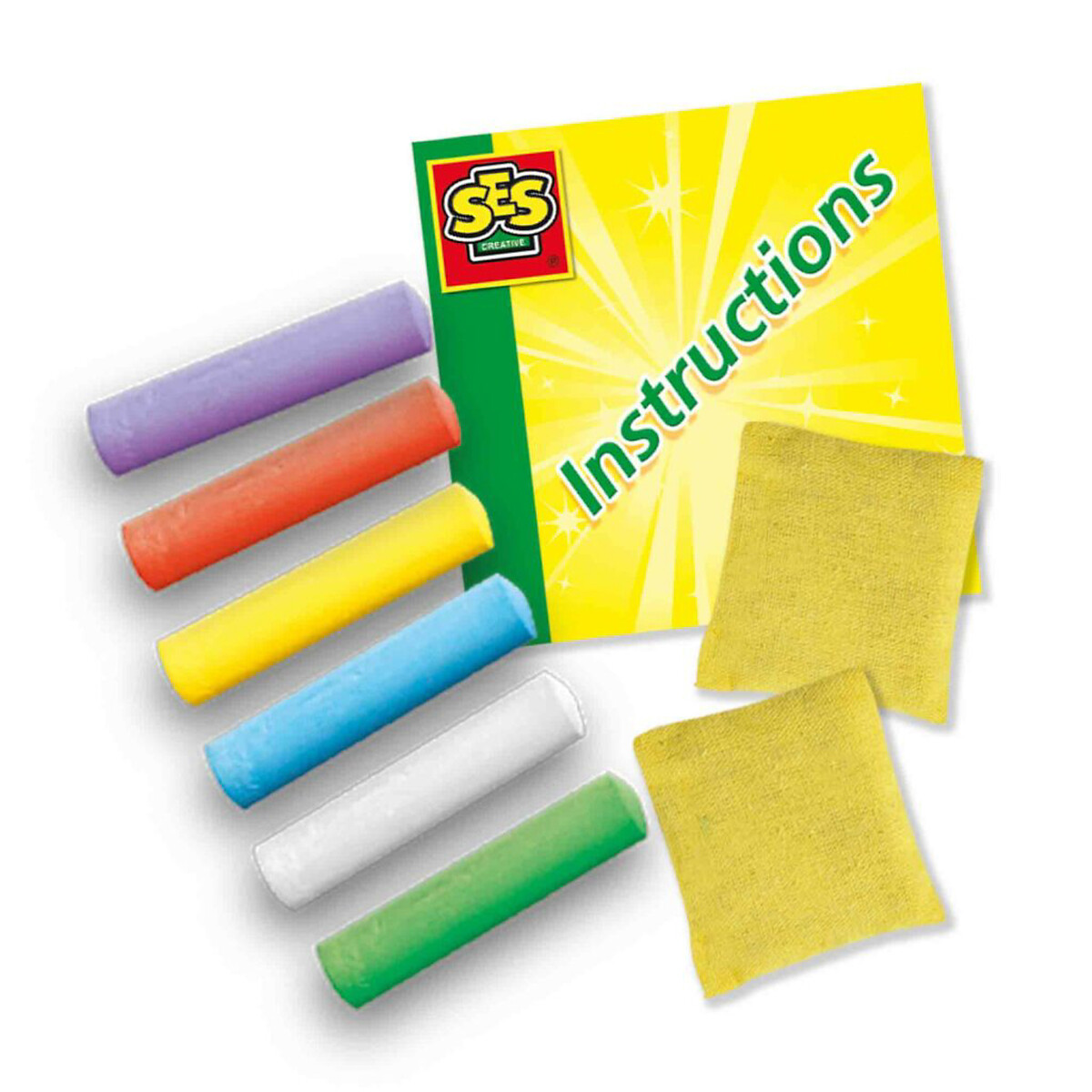 Jogo com giz 5 em 1, SES multicolor, SES