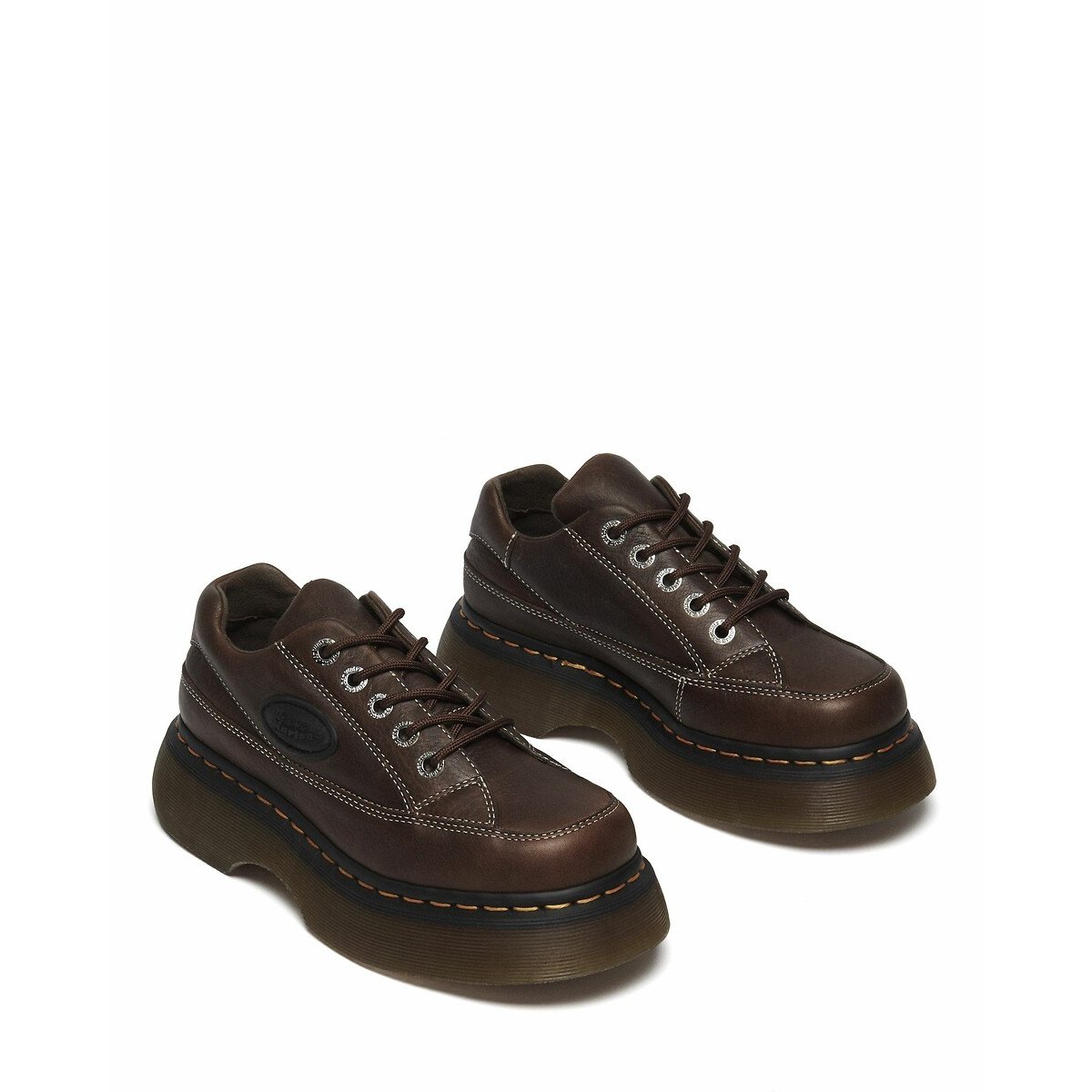Chaussures Buzz en cuir Milled Nappa marron, DR. MARTENS