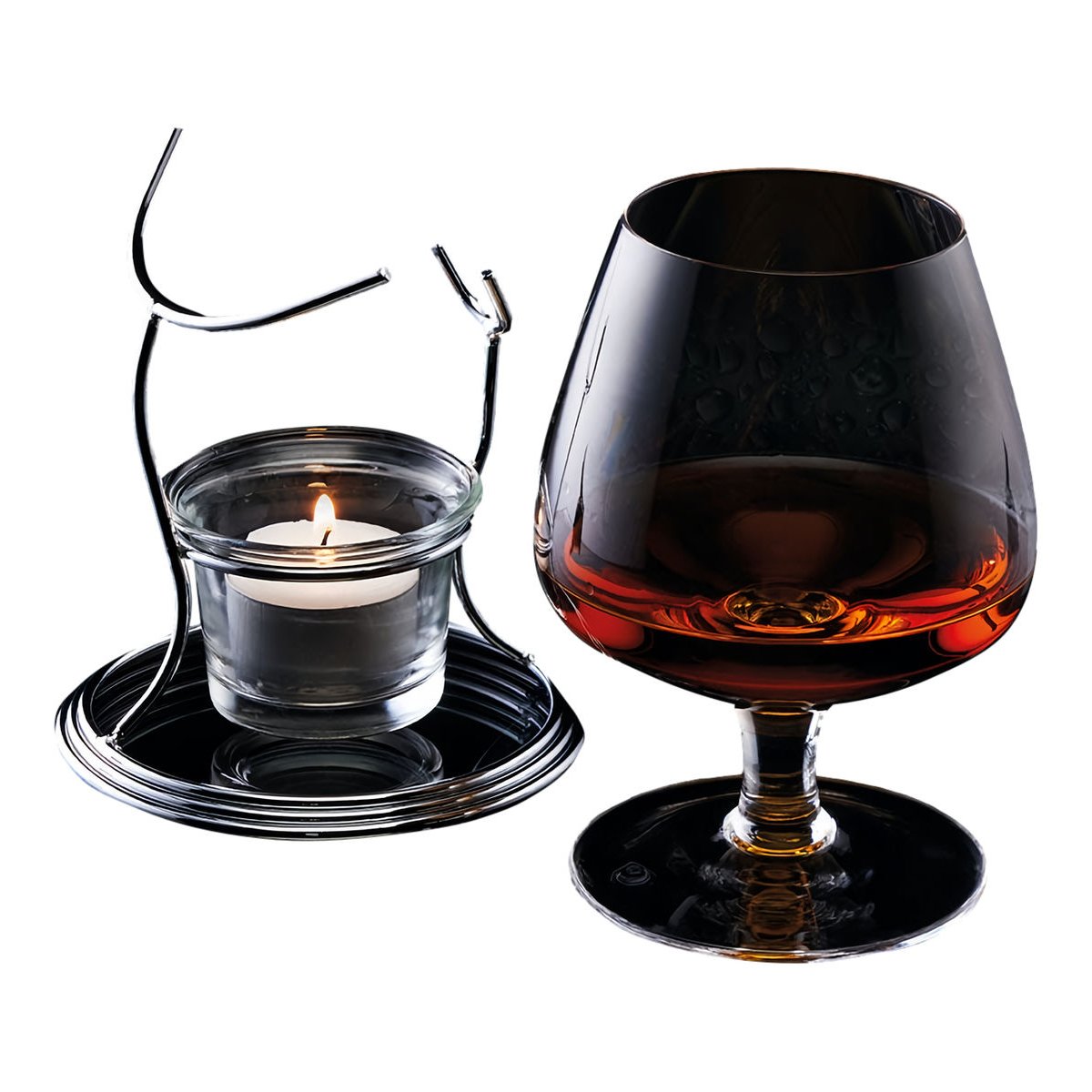 Coffret chauffe-verre à cognac et brandy barcraft couleur unique, BAR CRAFT