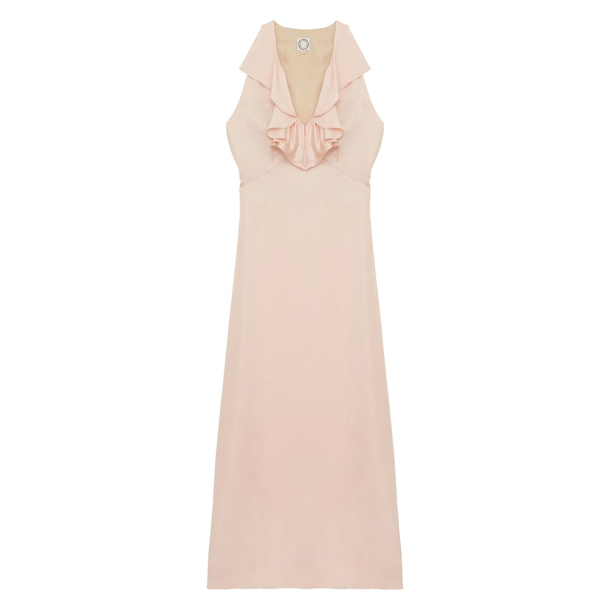 Robe Victorine en viscose mélangée rose pâle pale pink, INES DE LA FRESSANGE PARIS