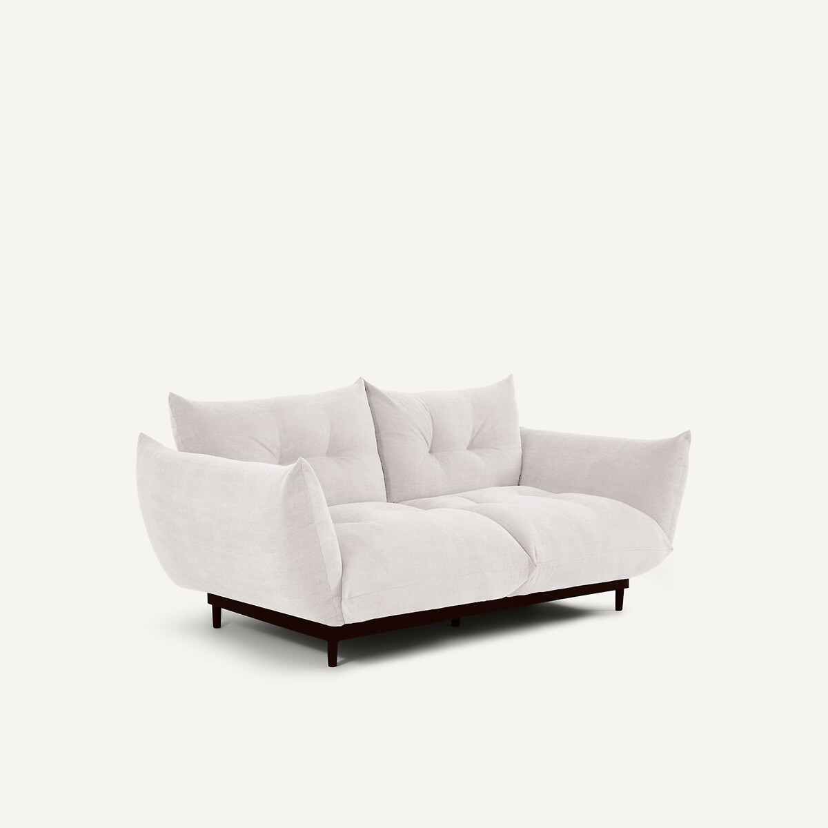 Compacte 3-zitsbank in polyester canvas, VITORIA krijt, AM.PM