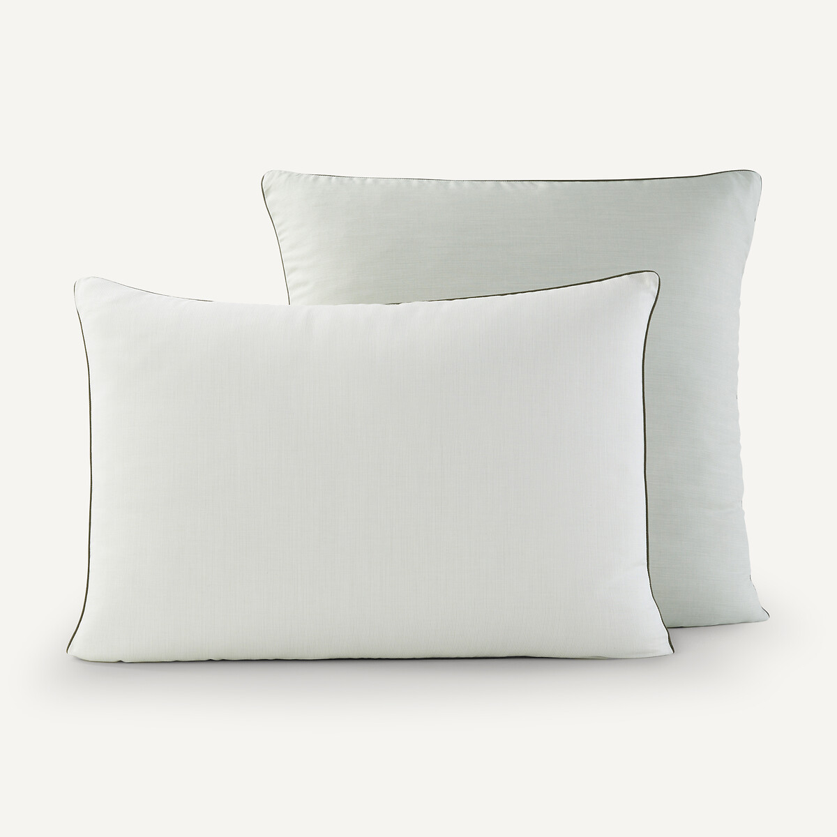 Taie d'oreiller percale coton bio/Lyocell, Erell tilleul/ivoire , AM.PM