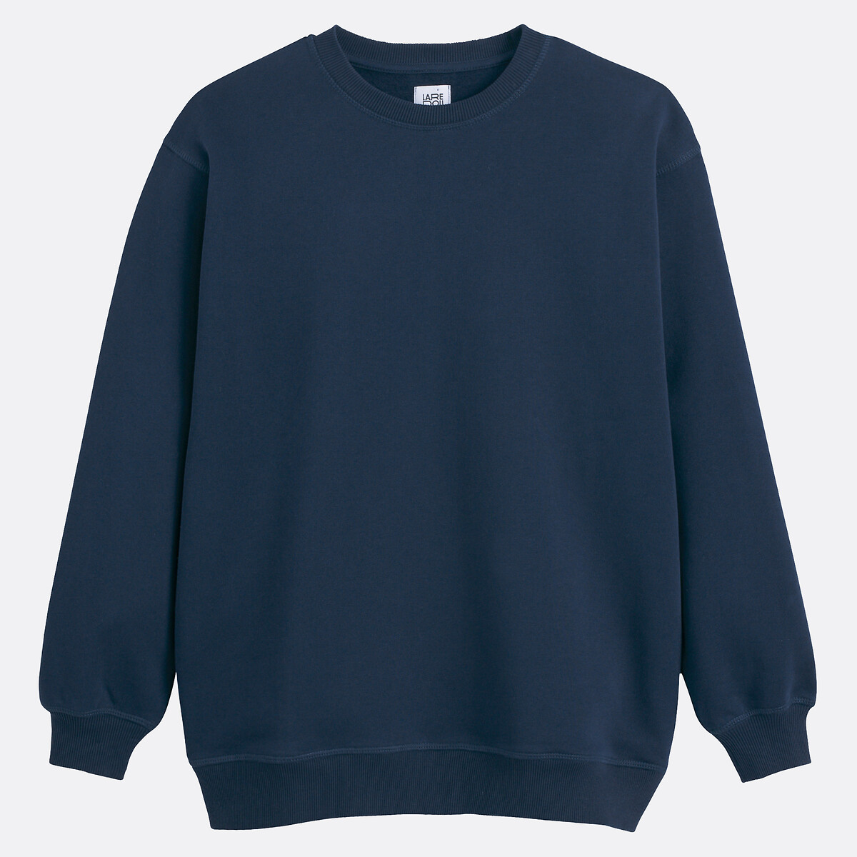 Crew Neck Sweatshirt in Loose Fit navy blue, LA REDOUTE COLLECTIONS