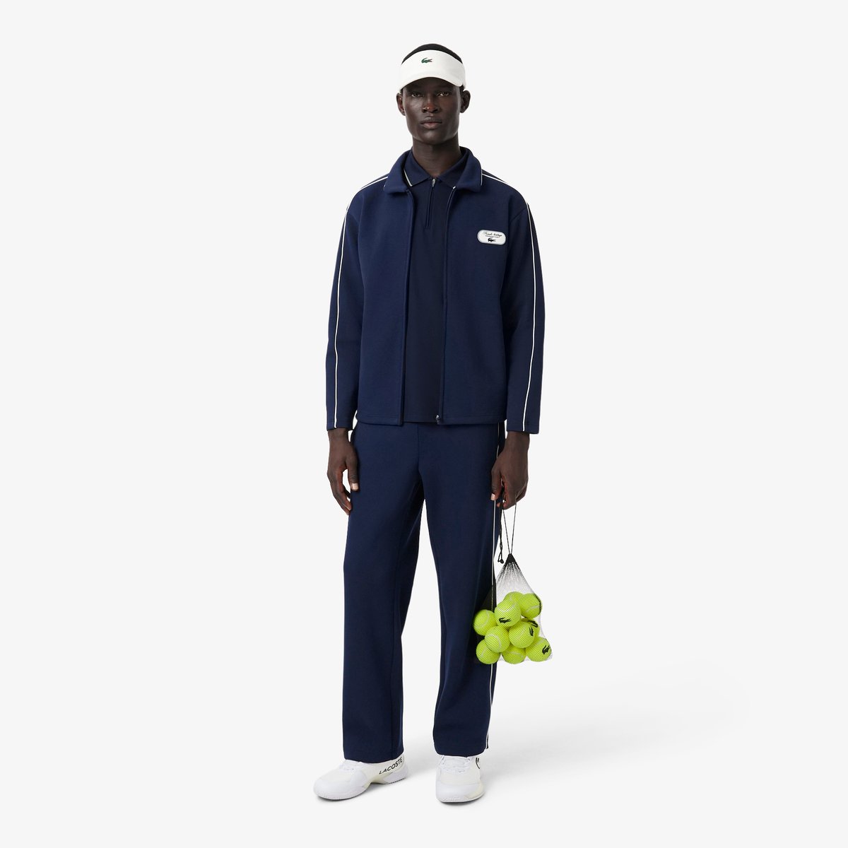 Polo Tennis Héritage Ultra Dry badge bleu-hhw, LACOSTE