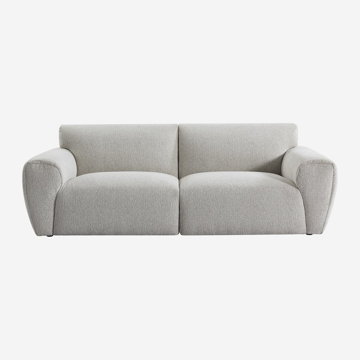 Canapé en tissu chenille AZALEE crème, HABITAT