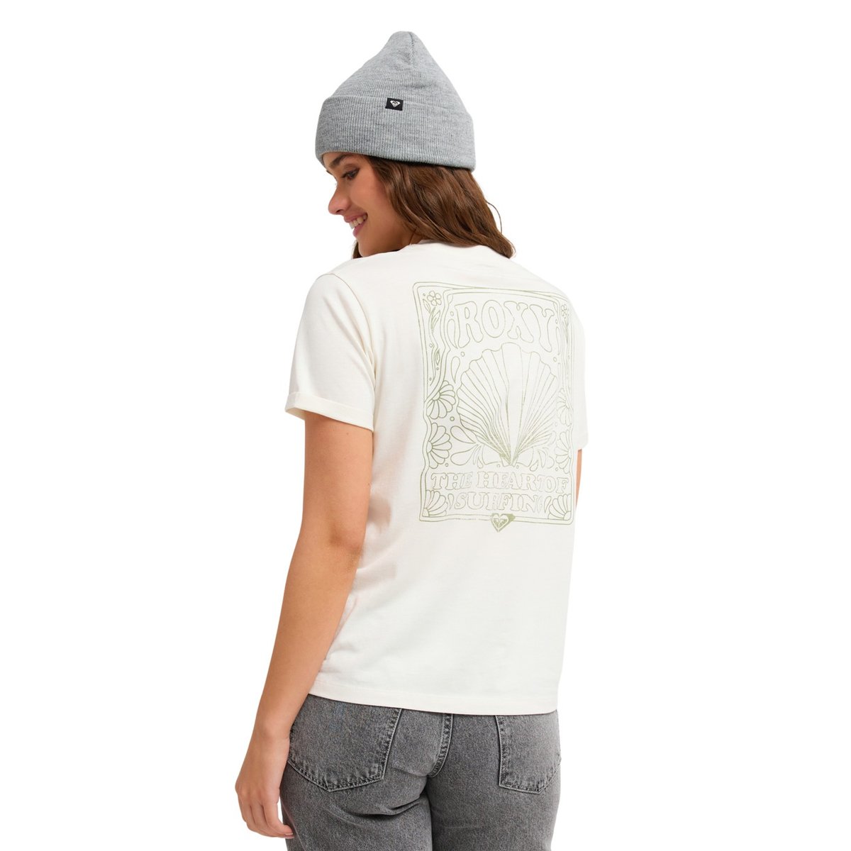 T-Shirt, manches courtes, col rond, . blanc coconut milk, ROXY