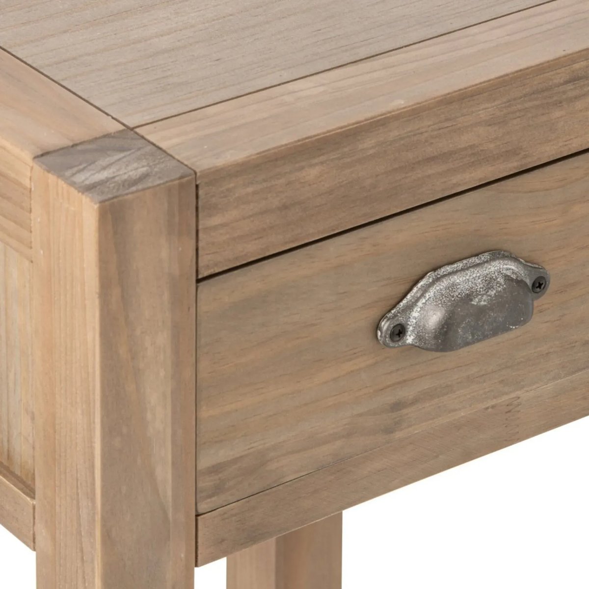 Table d'appoint en bois naturel avec tiroir et tablette H90 - BASTIDE bois clair, HELLIN, DEPUIS 1862