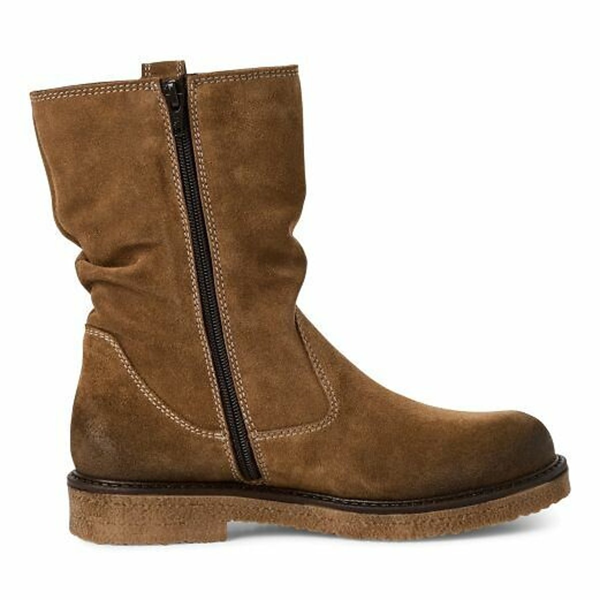 Leather Mid Calf Boots brown, TAMARIS