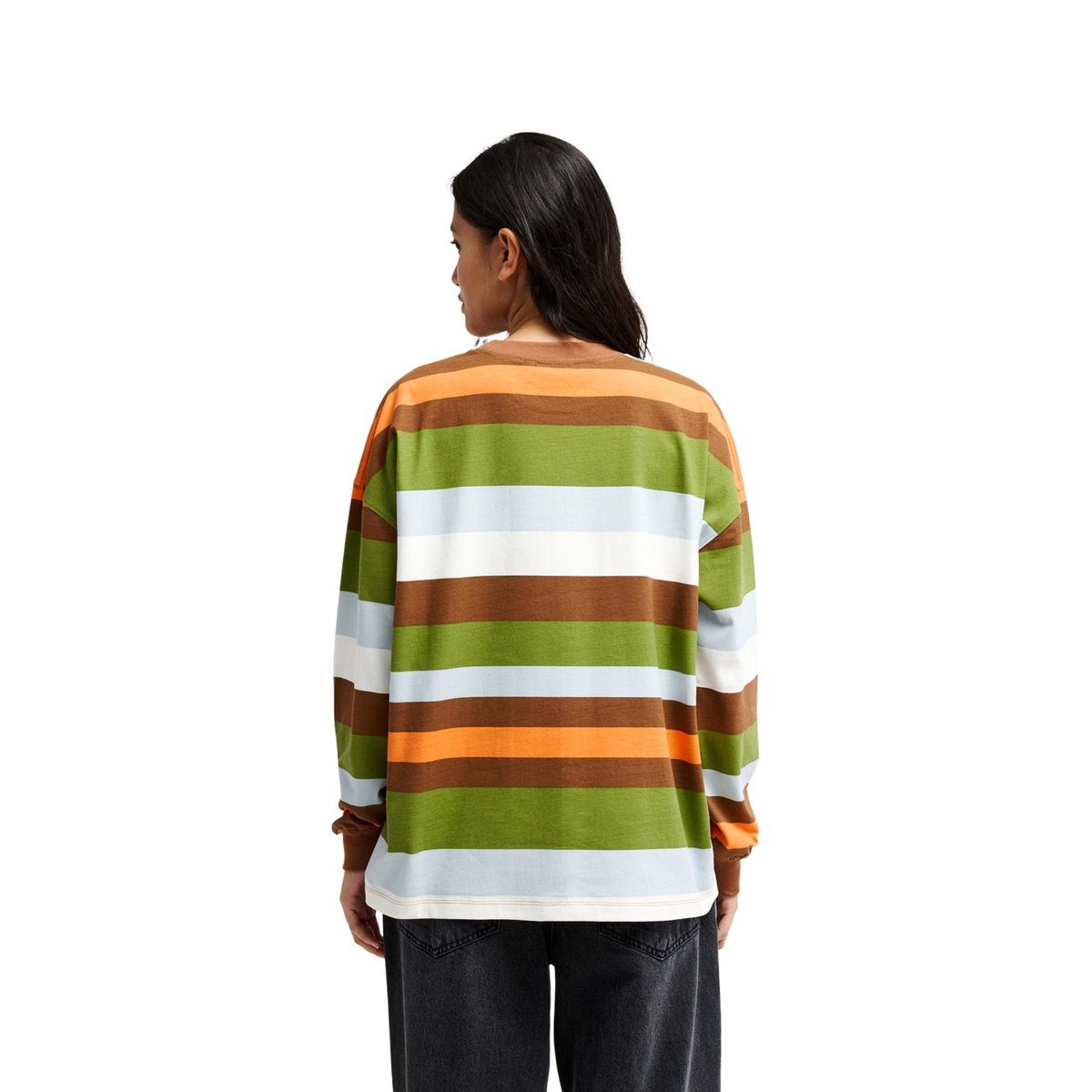T-shirt manches longues SIBBALD vert rawhide stripe qsw, QUIKSILVER