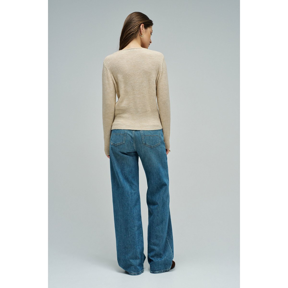 CARDIGAN AVEC DE LA DENTELLE beige, SALSA JEANS