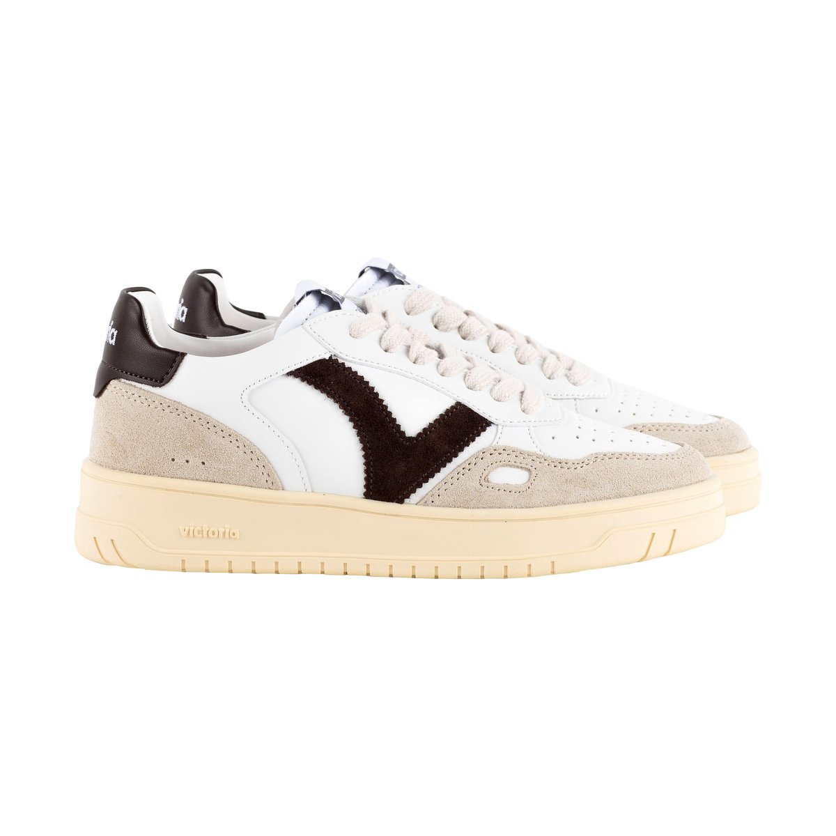 Basket Basse Cuir marron, VICTORIA