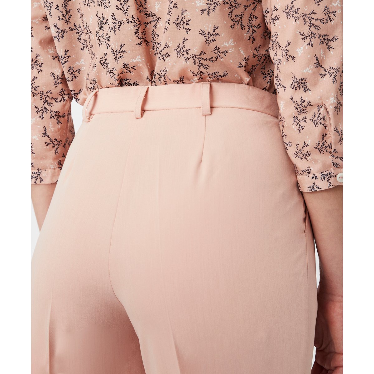 Pantalon ample biais satin rose poudre, DAMART