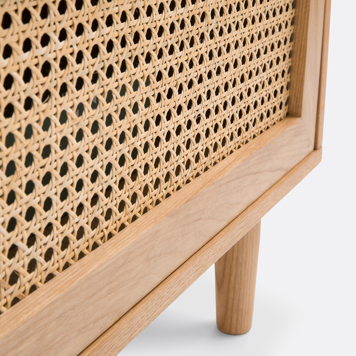 Loris Oak Veneer & Rattan Bookcase natural, LA REDOUTE INTERIEURS