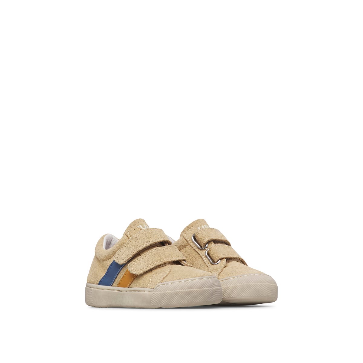 Baskets en cuir et en daim GOCY VL. sable-citrouille, NATURINO