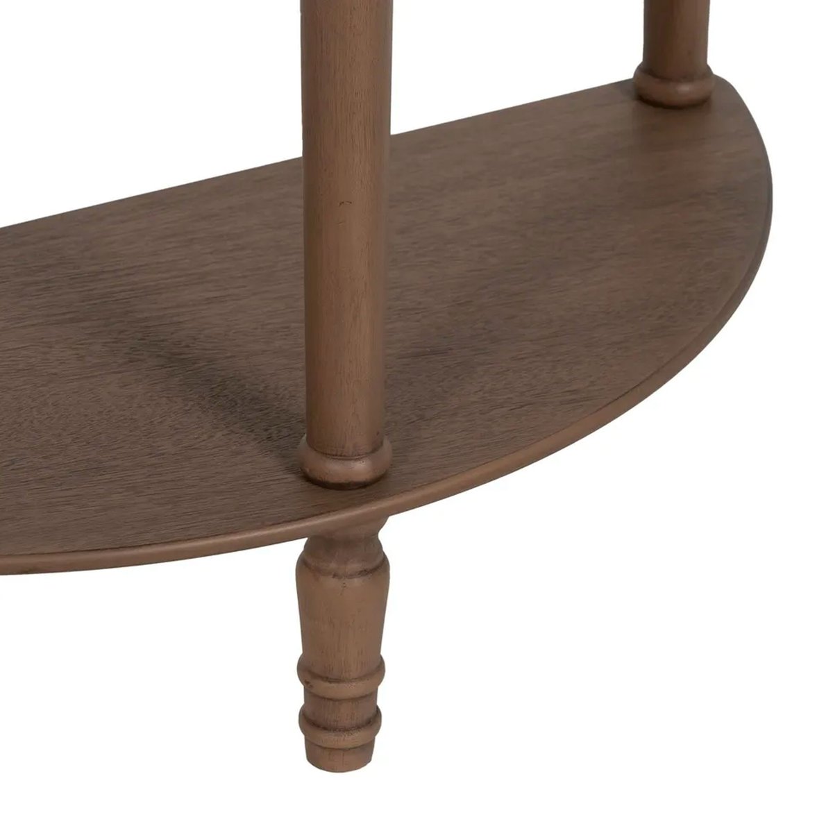 Console marron demi-lune en bois 71x30x71cm marron, WADIGA