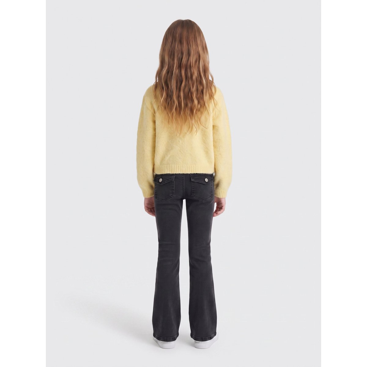 Jean Flared washed black, KIDS ONLY