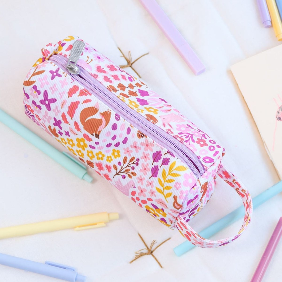 Trousse violet, blanc, jaune, A LITTLE LOVELY COMPANY