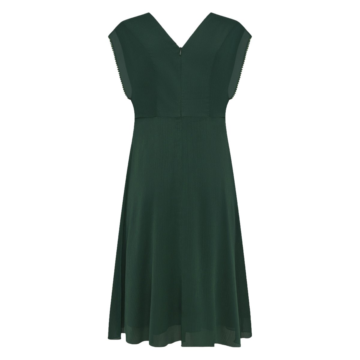 Robe en chiffon à plis green forest, ZERO