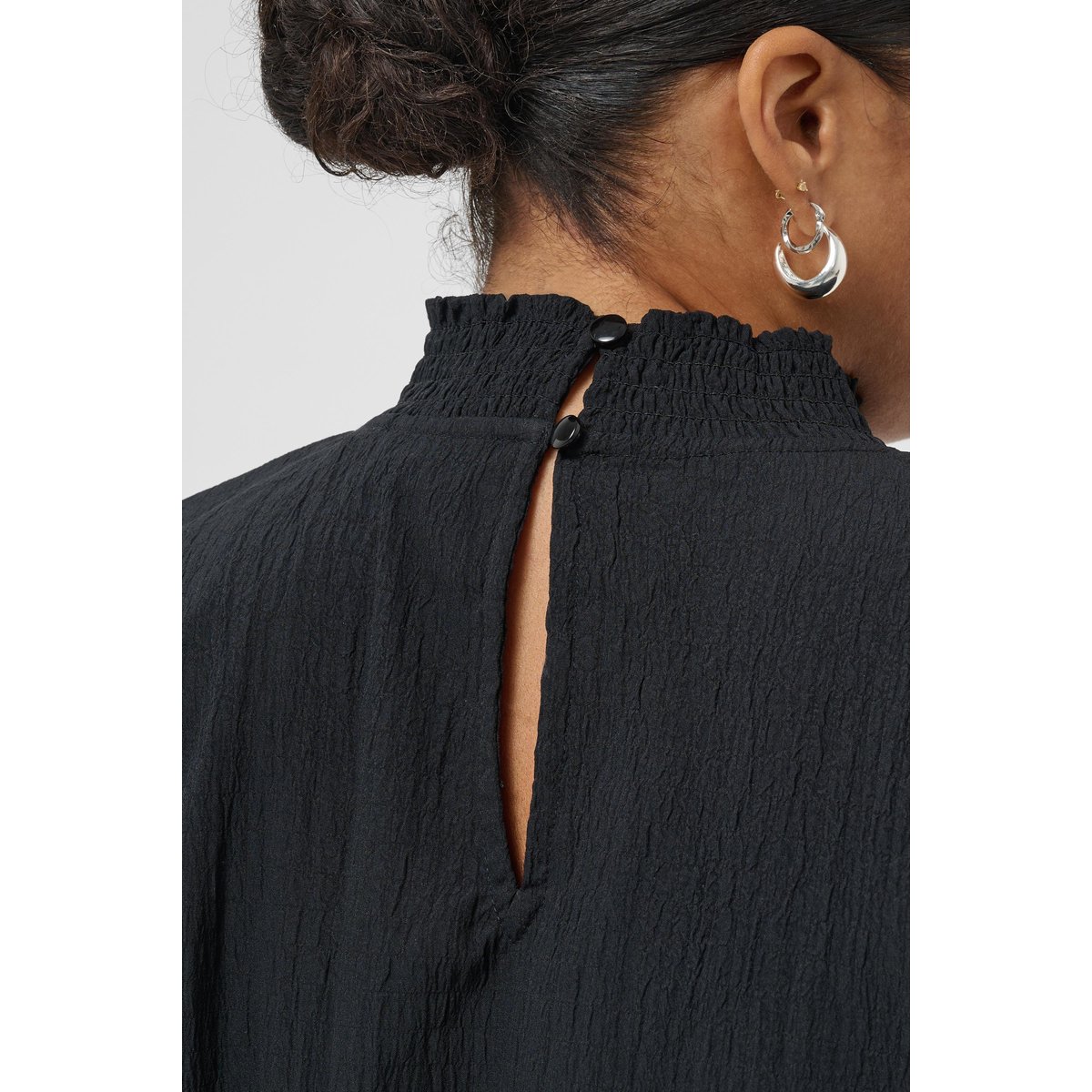 Blouse with long sleeve noir black, KAFFE CURVE