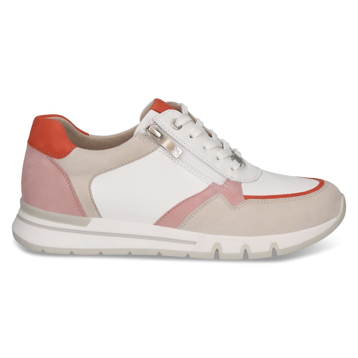Basket en cuir blanc combiné, CAPRICE