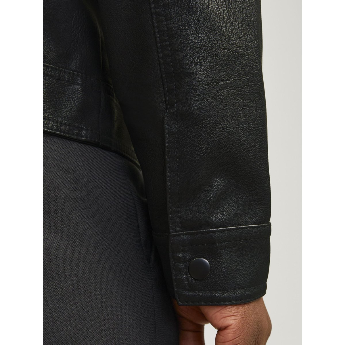 Veste En Cuir Synthétique black, JACK & JONES