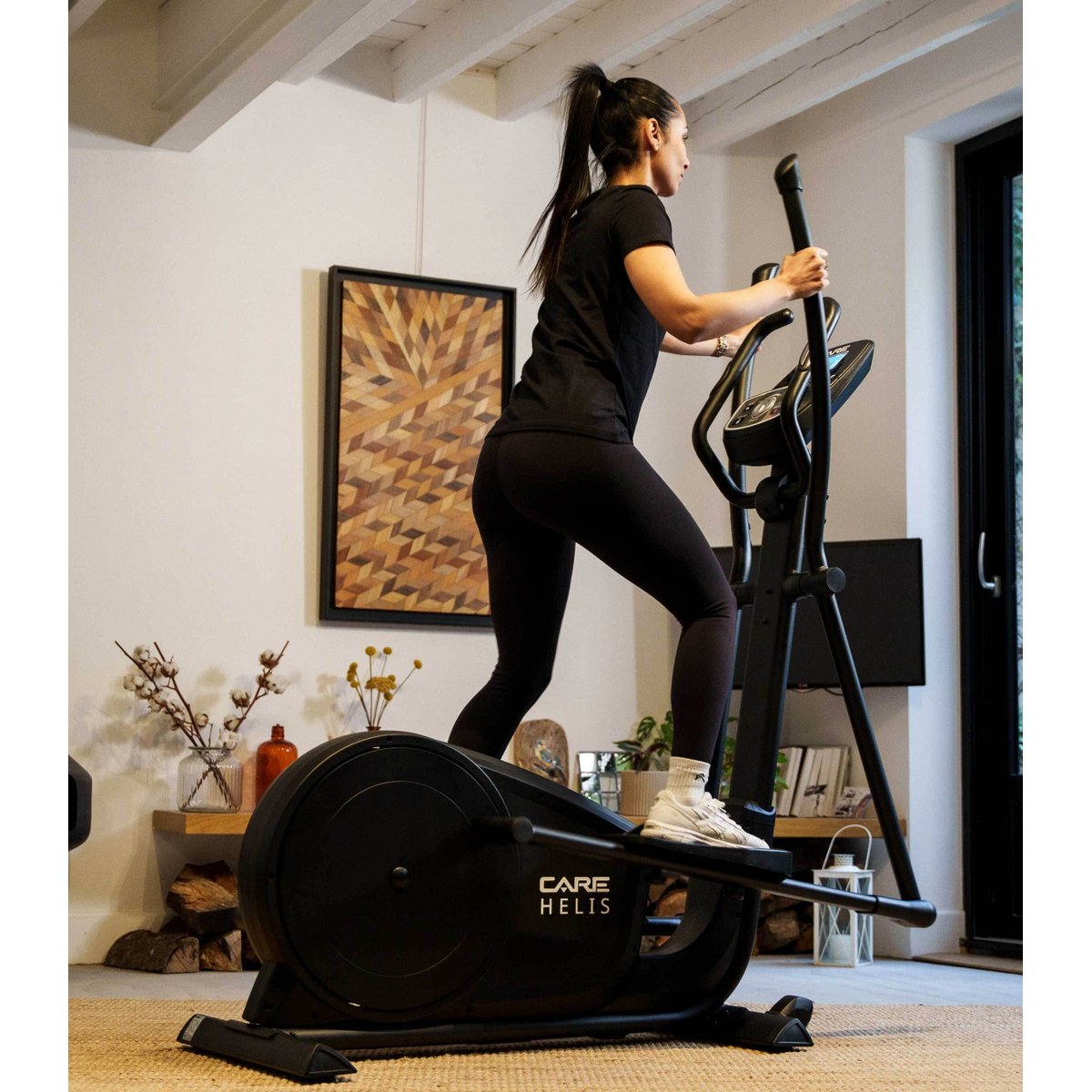 Vélo elliptique HELIS auto-alimenté - CARE - ergomètre connecté noir, CARE FITNESS