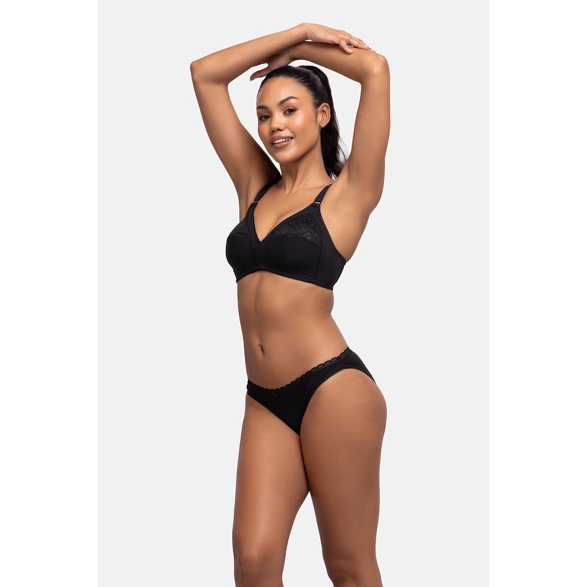 Set van 3 slips NAOMI zwart + wit + beige, DORINA