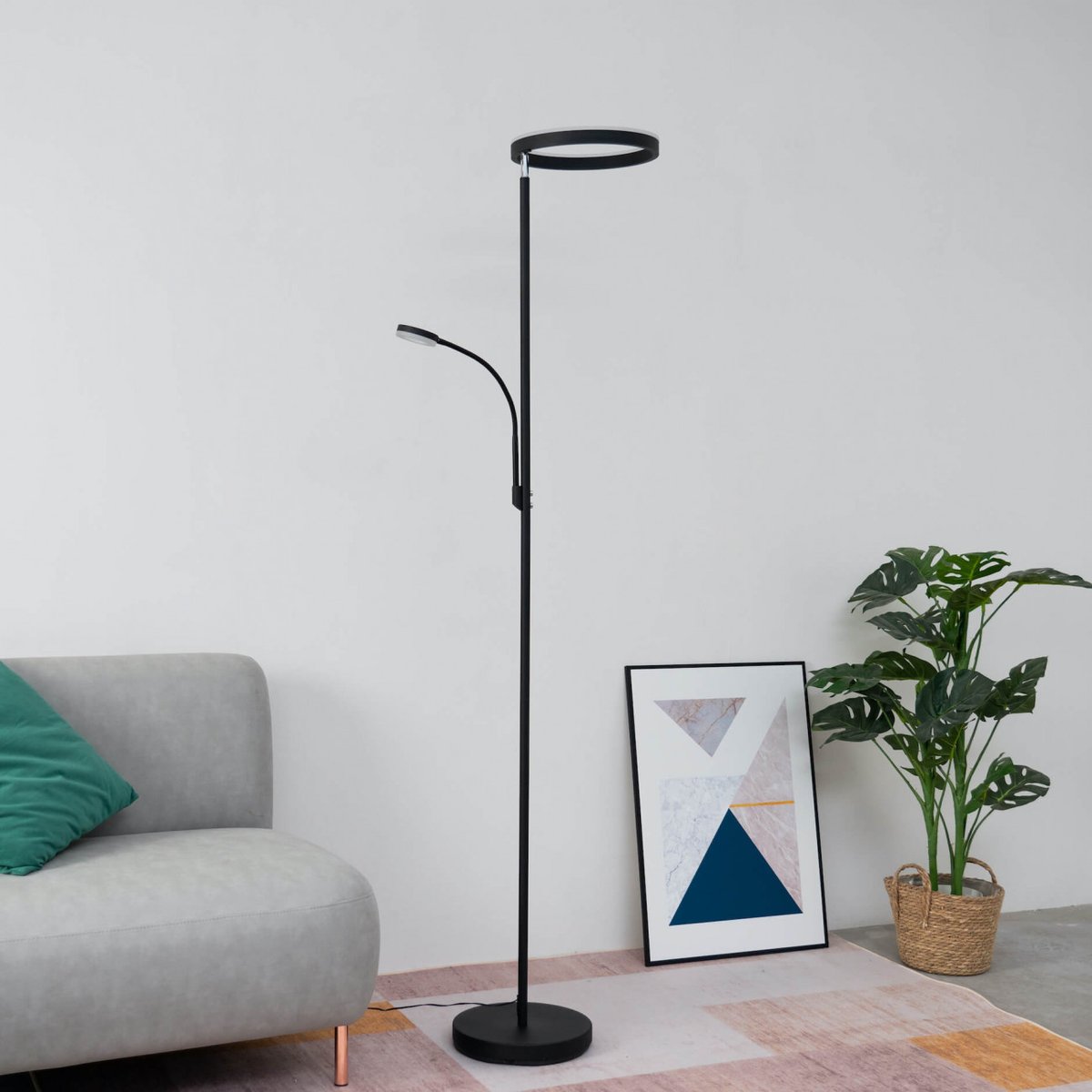 Lampadaire dimmable éclairage LED - PANCHO noir, KOSILUM