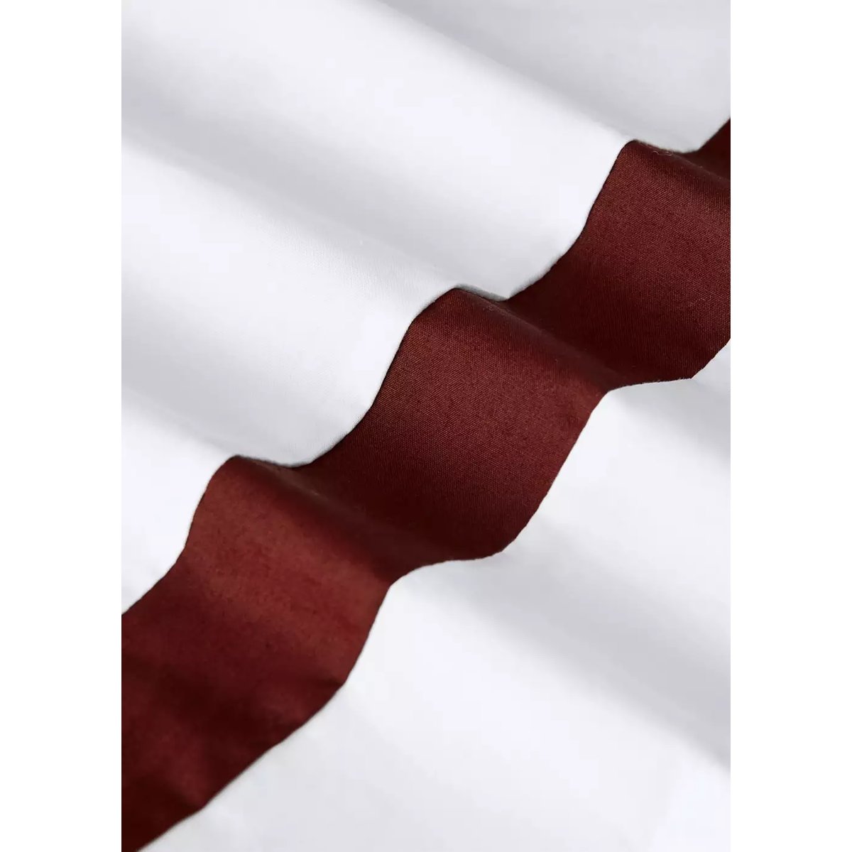 Housse de couette coton détail contrastant lit 180 cm blanc, MANGO HOME