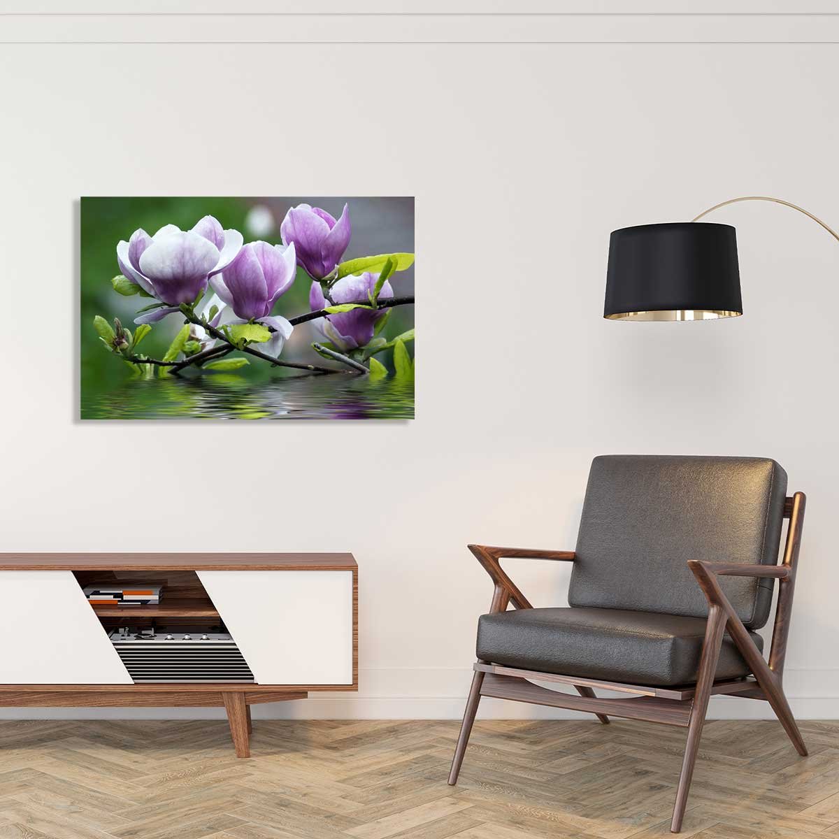 Tableau fleurs de magnolia tableau alu dibond, HEXOA