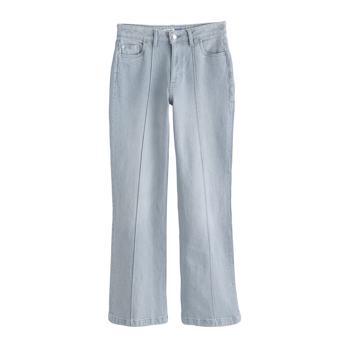 Jean large avec couture sur le devant gris, NEXT