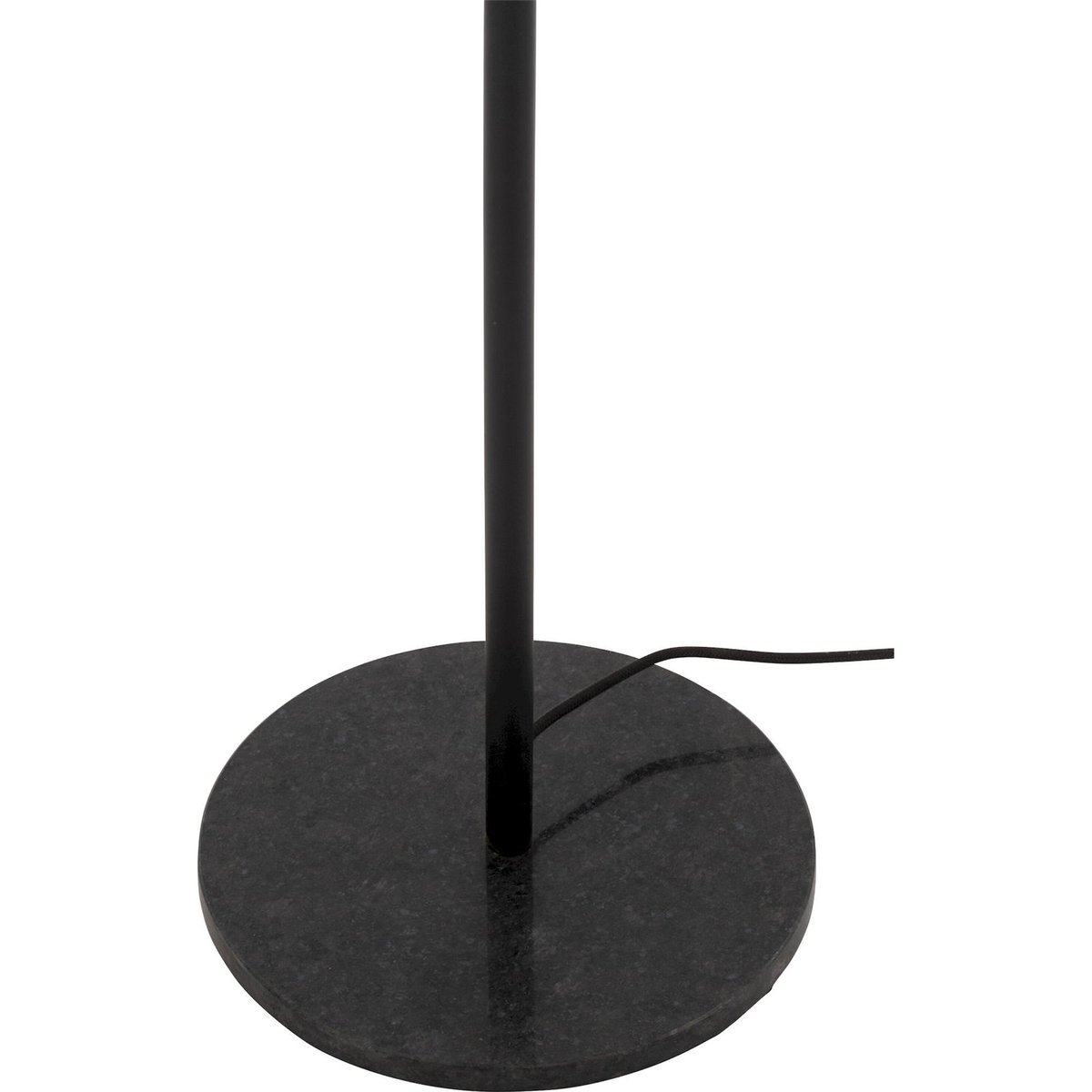 Lampadaire en métal avec socle en marbre rond noir mat et marbre blanc, RECOLLECTION